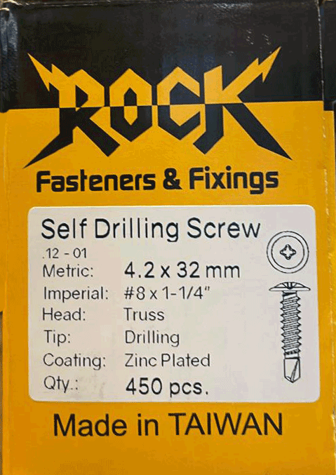 پیچ نوک مته واشردار تایوانی Rock